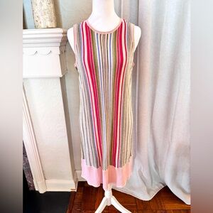 Tommy Bahama NWT woman’s metallic striped midi dress small